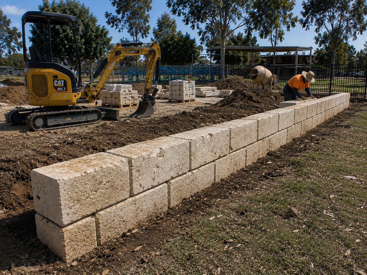 Limestone Retaining Walls